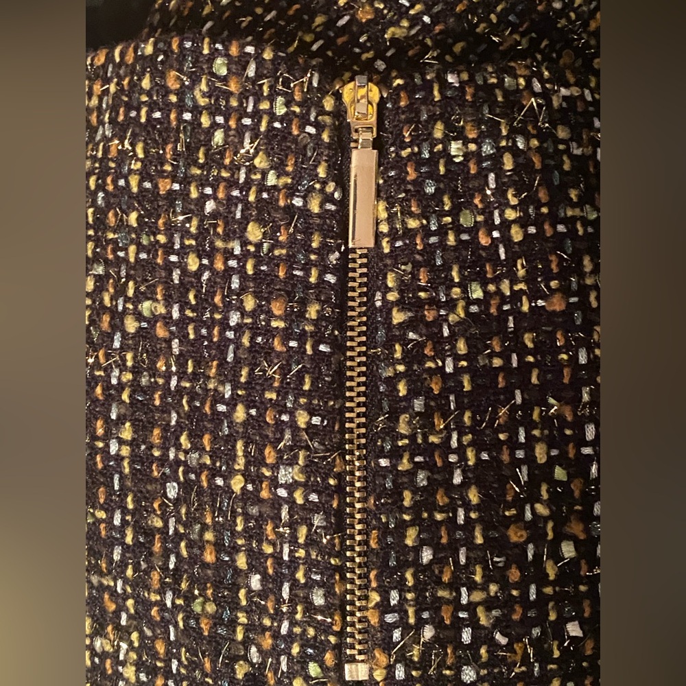 Chaus brown tweed & gold skirt - Picture 2 of 6